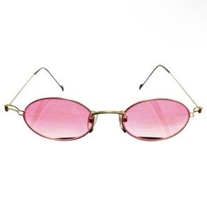 VERY RARE Authentic Gucci Coogi Brand Name Gold Metal Frame Pink Tint Sunglasses